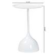 Baxton Studio Webb White Metal Pedestal Side Table Accent Table