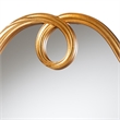 Baxton Studio Elian Gold Wall Mirror with Decorative Top