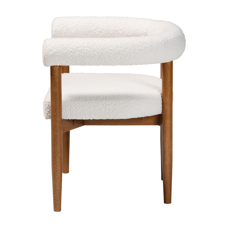 Baxton Studio Caia Boucle Brown Dining Chair