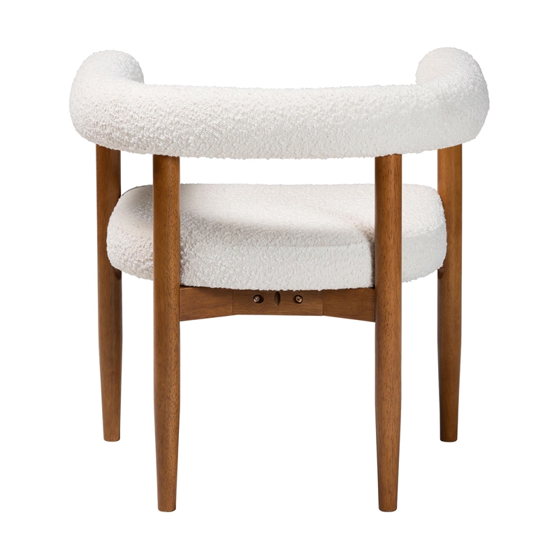 Baxton Studio Caia Boucle Brown Dining Chair