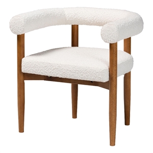 Baxton Studio Caia Boucle Brown Dining Chair