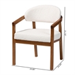Baxton Studio Biana Boucle White Dining Chair