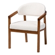 Baxton Studio Biana Boucle White Dining Chair