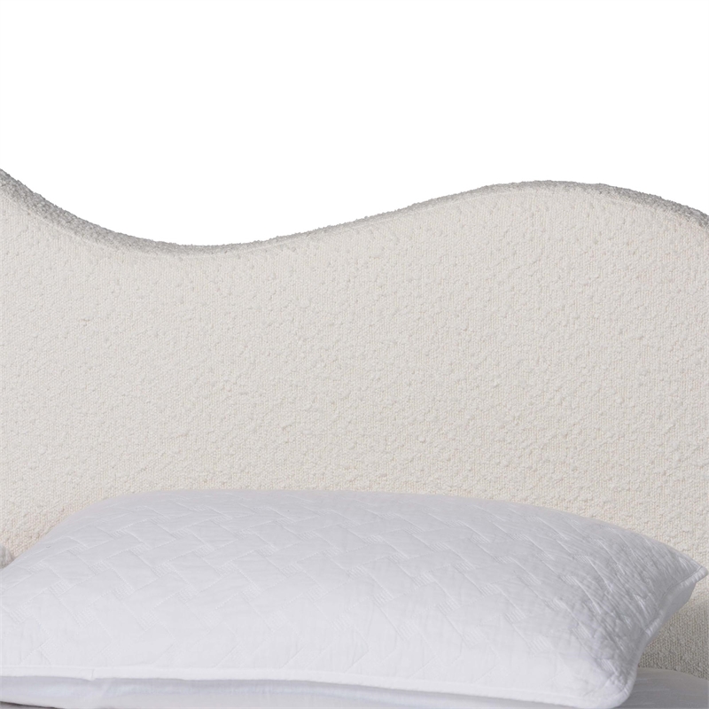 Baxton Studio Dalton Boucle Upholstered Queen Size Platform Bed