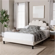 Baxton Studio Albion Boucle Upholstered Queen Size Platform Bed