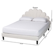 Baxton Studio Albion Boucle Upholstered Queen Size Platform Bed