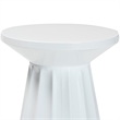 Baxton Studio Ulmer Metal Scalloped Side Table Modern Round Accent Table