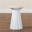 Baxton Studio Ulmer Metal Scalloped Side Table Modern Round Accent Table