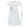 Baxton Studio Ulmer Metal Scalloped Side Table Modern Round Accent Table