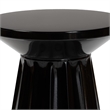 Baxton Studio Ulmer Metal Scalloped Side Table Modern Round Accent Table