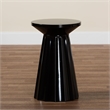 Baxton Studio Ulmer Metal Scalloped Side Table Modern Round Accent Table