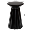 Baxton Studio Ulmer Metal Scalloped Side Table Modern Round Accent Table