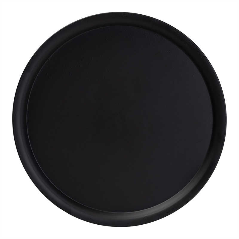Baxton Studio Webb Black Metal Pedestal Side Table Modern Accent Table