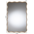 Baxton Studio Cassara Gold Scalloped Rectangular Wall Mirror - Decorative Accent