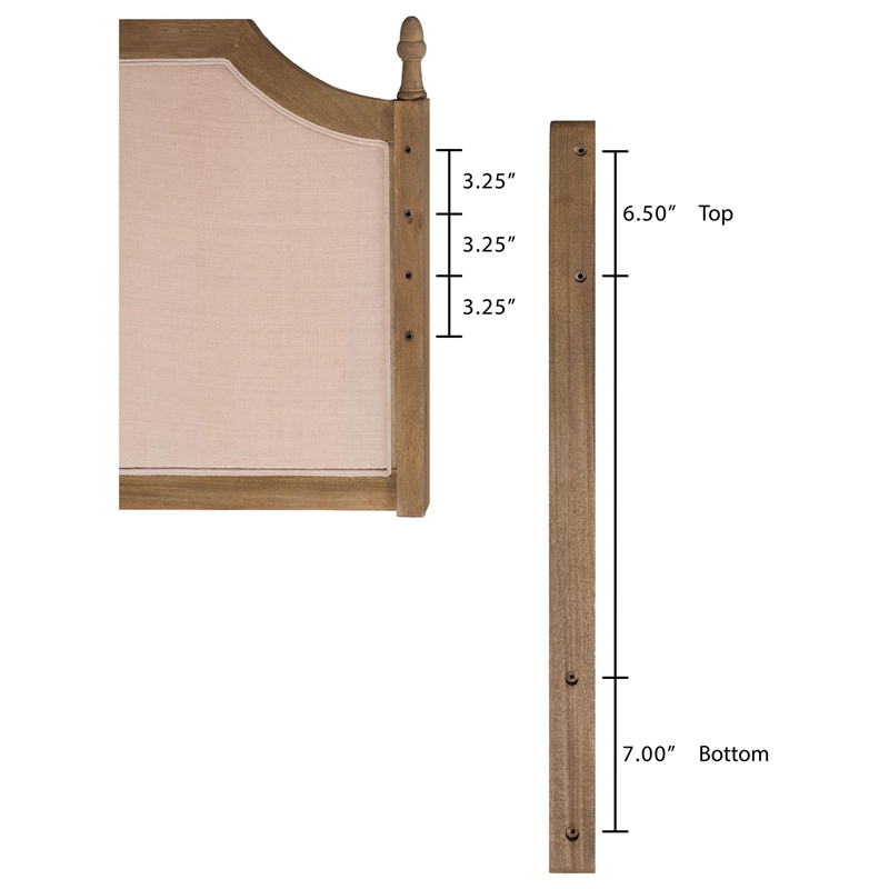Baxton Studio Lourdes Upholstered Headboard with Wood Frame Queen Size