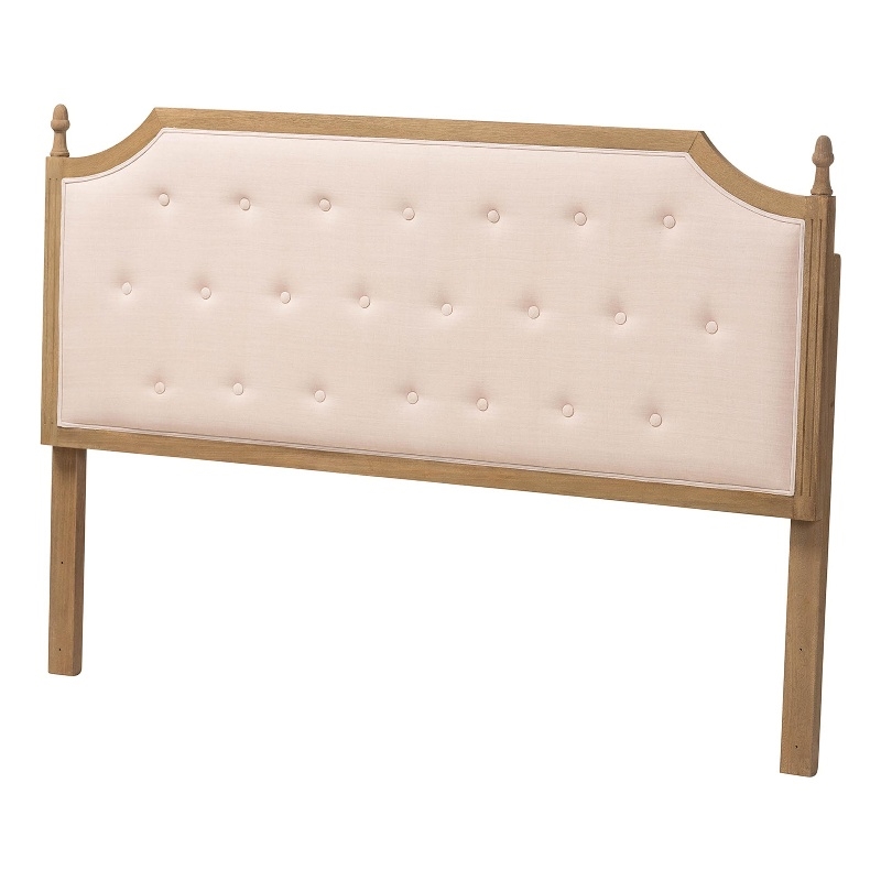 Baxton Studio Lourdes Upholstered Headboard with Wood Frame Queen Size
