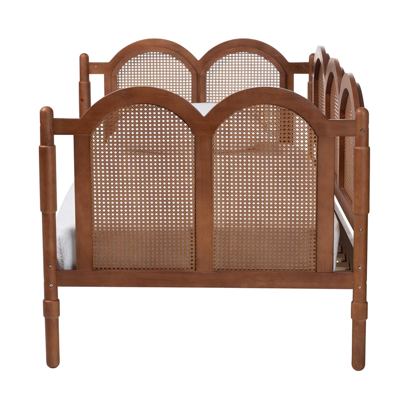 Baxton Studio Carmiya Scalloped Daybed - Twin Size Wooden Frame