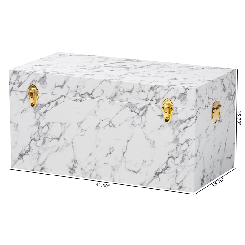Baxton Studio Brenta Storage Trunk - Decorative Organizer Chest