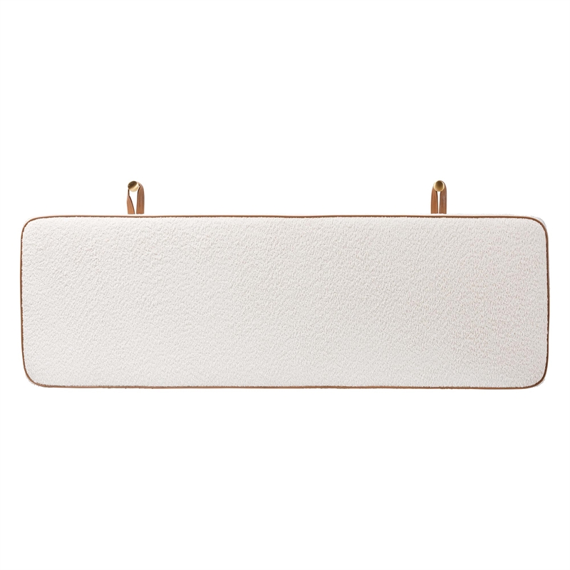 Baxton Studio Belden Boucle Upholstered Wall-Mounted Headboard - Cream - Queen