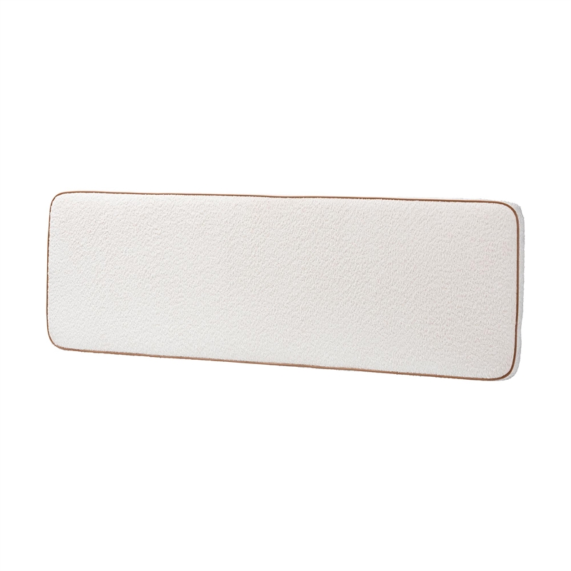 Baxton Studio Belden Boucle Upholstered Wall-Mounted Headboard - Cream - Queen