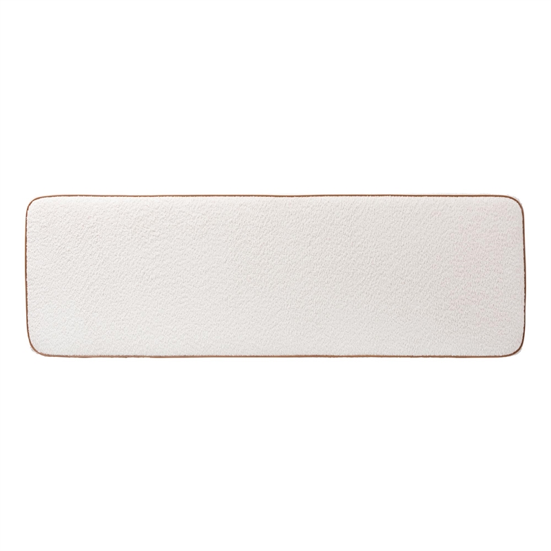 Baxton Studio Belden Boucle Upholstered Wall-Mounted Headboard - Cream - Queen