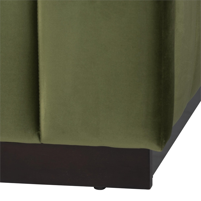 Baxton Studio Granger Velvet Upholstered Queen Platform Bed