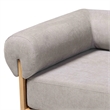 Baxton Studio Bertille Left-Arm Chaise Lounge with Solid Wood Base