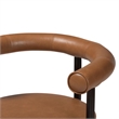 Baxton Studio Delacruz Swivel Dining Chair - Round Open Back Accent Chair