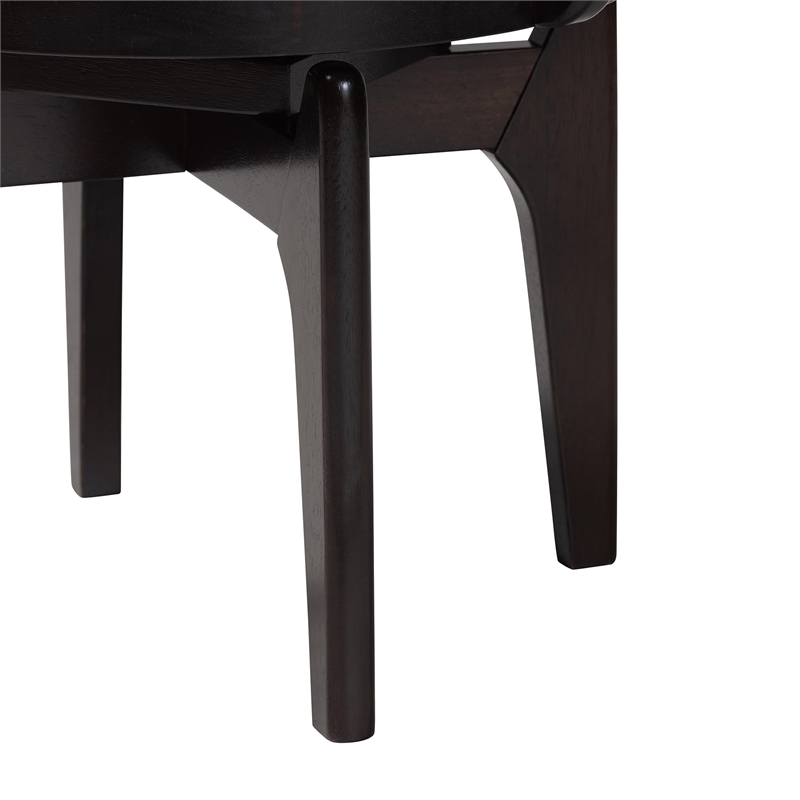 Baxton Studio Delacruz Swivel Dining Chair - Round Open Back Accent Chair