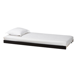 Baxton Studio Lucera Trundle Underbed Low Profile Rolling Base Twin Black