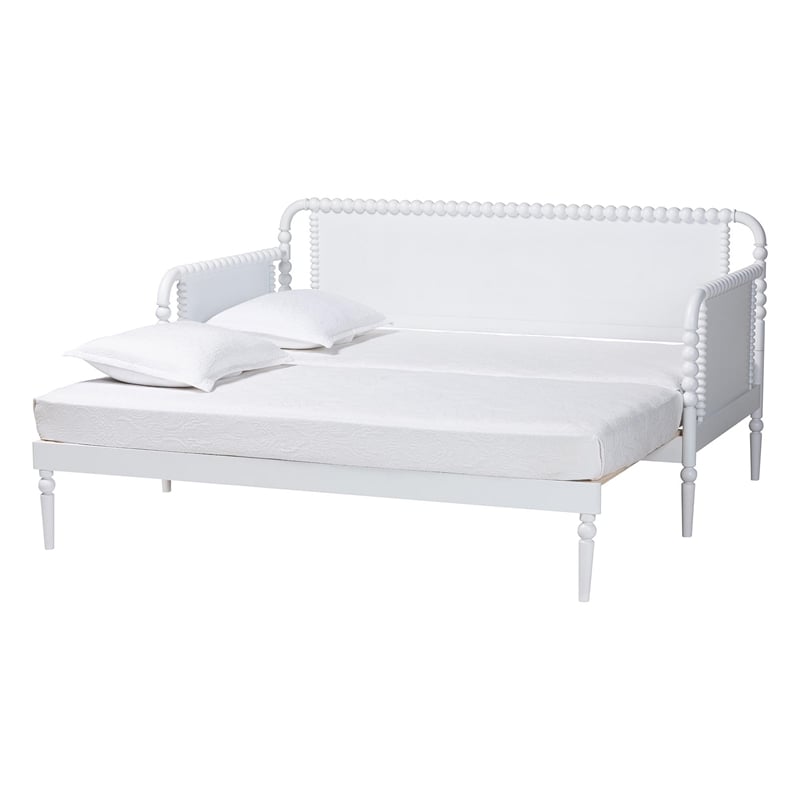 Baxton Studio Lucera Bobbin Twin To King Expandable Daybed White
