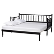 Baxton Studio Marisela Black Wood Twin-To-King Expandable Daybed