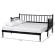 Baxton Studio Marisela Black Wood Twin-To-King Expandable Daybed