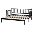 Baxton Studio Marisela Black Wood Twin-To-King Expandable Daybed