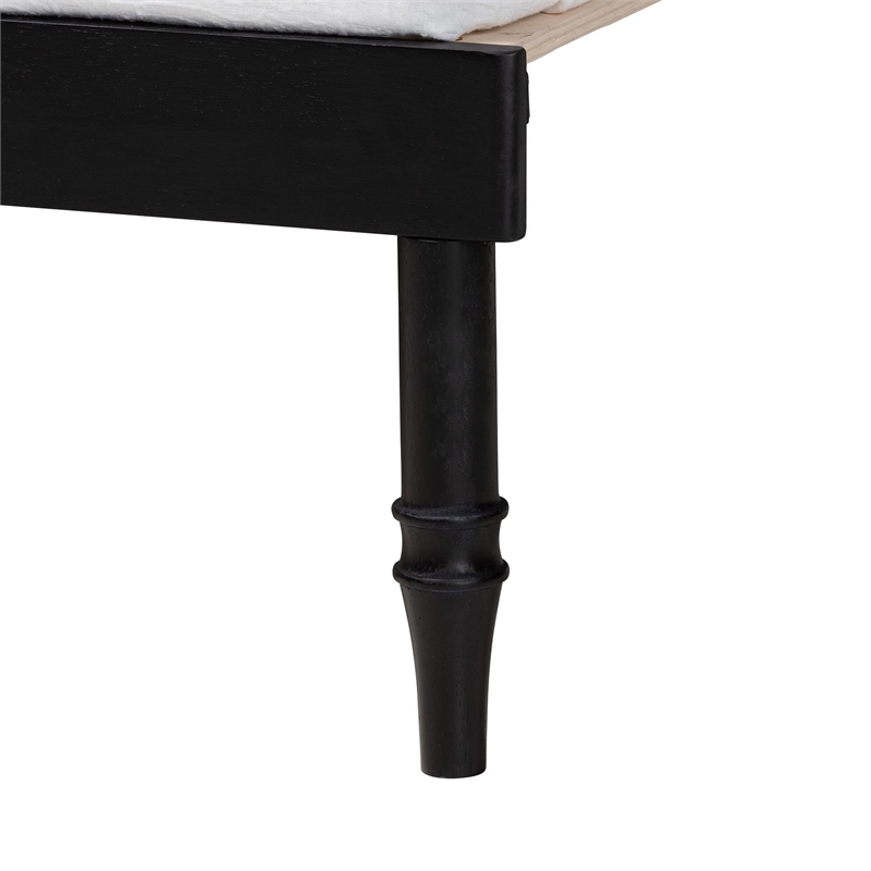 Baxton Studio Marisela Black Wood Twin-To-King Expandable Daybed