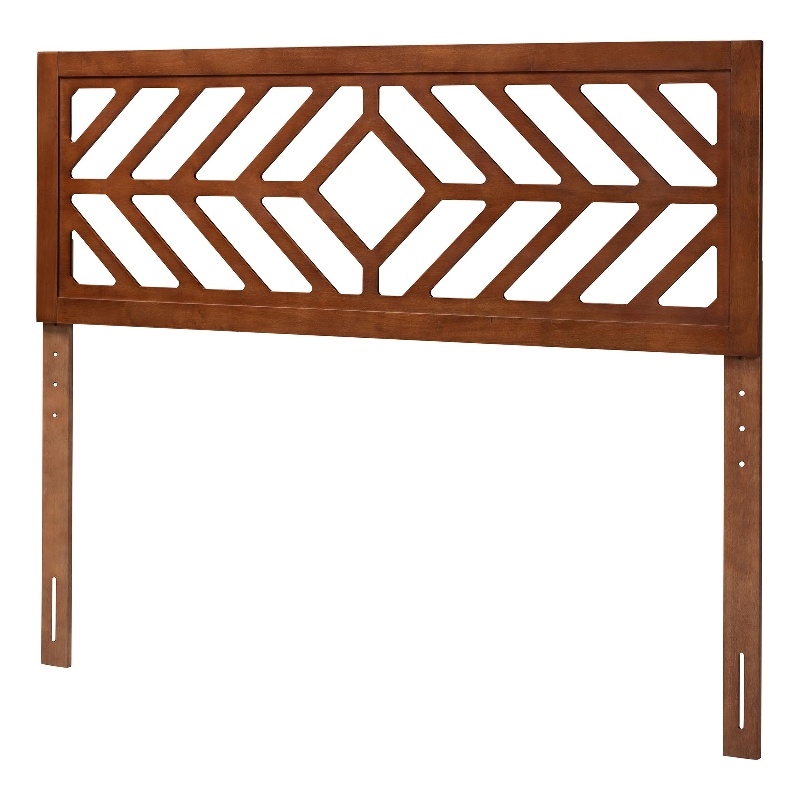 Baxton Studio Olsen Wood Headboard with Geometric Cutout Design Full