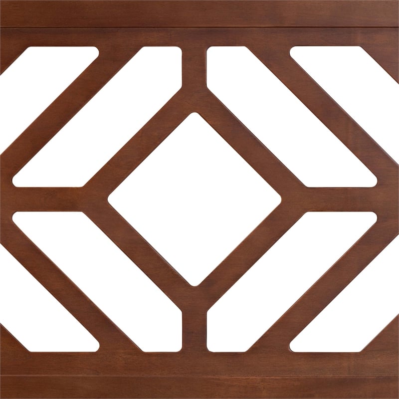 Baxton Studio Olsen Wood Headboard with Geometric Cutout Design Queen