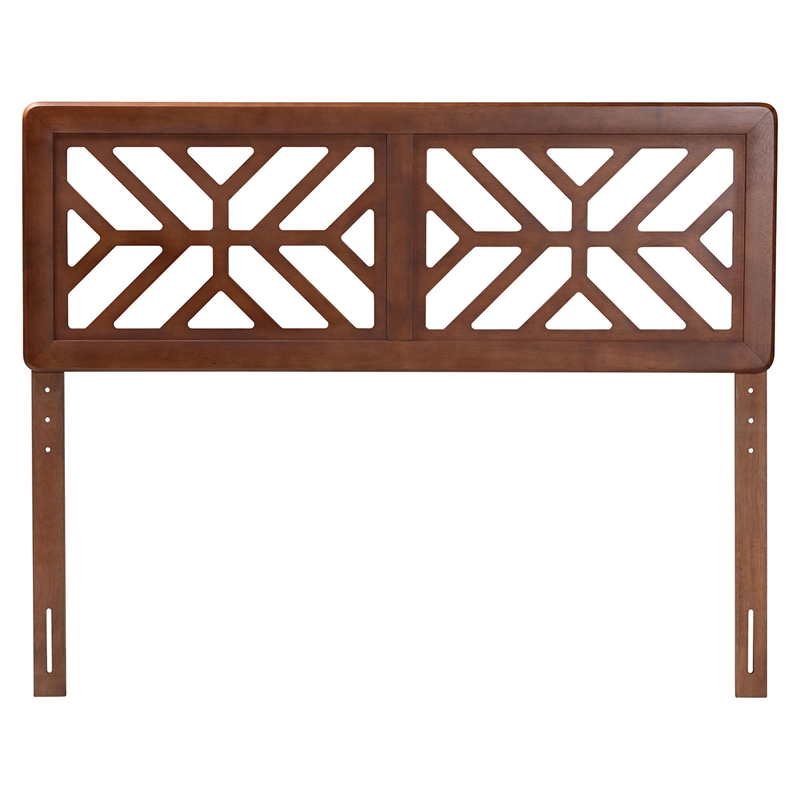 Baxton Studio Kalare Wood Headboard with Geometric Cutout Design Queen