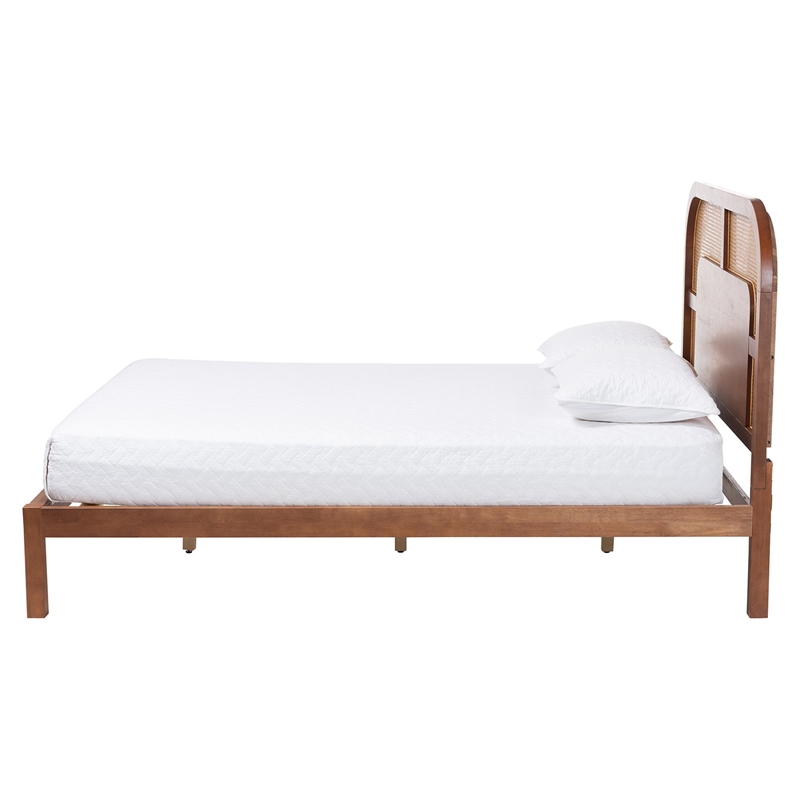 Baxton Studio Raewyn Wood Platform Bed  Low Profile Bed Frame Queen