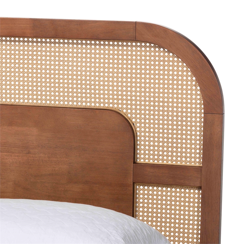 Baxton Studio Raewyn Wood Platform Bed  Low Profile Bed Frame Queen