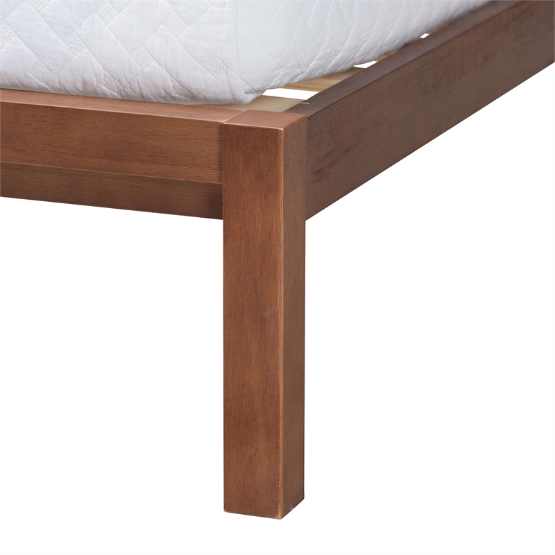 Baxton Studio Raewyn Wood Platform Bed  Low Profile Bed Frame Queen