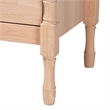Baxton Studio Laurent Nightstand 2-Drawer Bedside Table with Bamboo