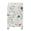 Baxton Studio Connery Floral  End Table 3-Drawer Decorative Storage Cabinet