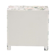 Baxton Studio Connery Floral  End Table 3-Drawer Decorative Storage Cabinet