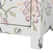 Baxton Studio Connery Floral  End Table 3-Drawer Decorative Storage Cabinet