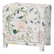 Baxton Studio Connery Floral  End Table 3-Drawer Decorative Storage Cabinet