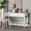 Baxton Studio Roni Writing Desk with Drawers Modern Cottage Style Desk White