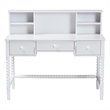 Baxton Studio Archwood Writing Desk with Hutch 3-Drawer Wood Desk White