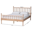 Baxton Studio Laurent Platform Bed Spindle Bed Frame Queen