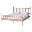 Baxton Studio Laurent Platform Bed Spindle Bed Frame Queen